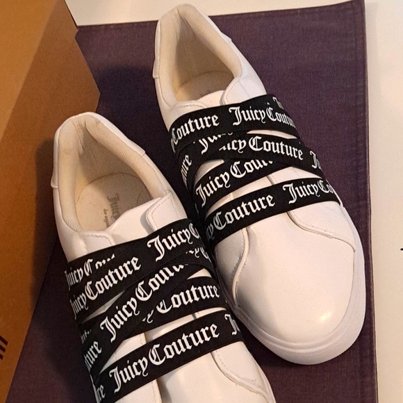 Juicy Couture Black and White Slip on Sneakers No Tie Laces 10 M - Picture 2 of 8